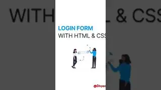 Login form with html and css 