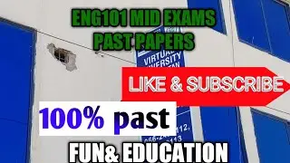 Eng101 midterm past papers For exams preparation ||By Fun& Education||