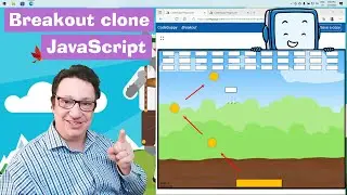 Breakout clone in JavaScript | Build games with codeguppy.com and p5.js API