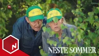 Eva og faren setter trillebår med dritt hos naboen | Neste Sommer | discovery+ Norge