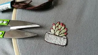 Simple Embroidery of succulents