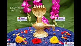 Beautiful brass ShivLing with Sesh Nag