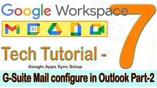 G Suite Mail Configure in Outlook  {Google Apps Sync Setup} 