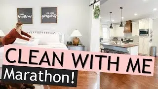 CLEAN WITH ME MARATHON 2019 | OVER 1 1/2 HOURS OF CLEANING | CLEAN THE HOUSE | Amy Darley