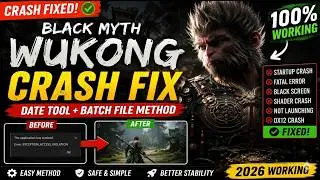 🎮 How To Fix Black Myth Wukong Crash On PC (2026) | Date Tool + Batch File Fix 