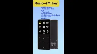 Menu Key (≡) Quick Operation Guide on MP3 Player 