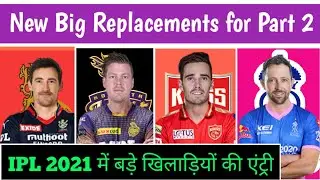 These Big Players can replace Unavailable Players in IPL 2021 Part 2 in UAE