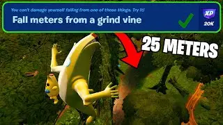 How to EASILY Fall meters from a grand vine (25) | Fortnite Week 5 Challenge Guide