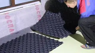 7. Практикум ТП.  Монтаж матов с бобышками для теплого водяного пола.