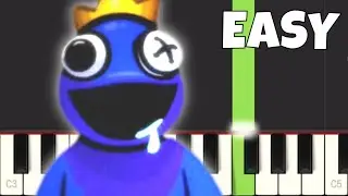 FNF vs Blue - Odd Friend EASY Piano Tutorial - Rainbow Friends