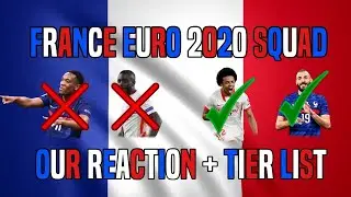 FRANCE EURO 2020 SQUAD OUR REACTION + TIER-LIST