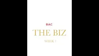 WEEK 1 - THE BIZ