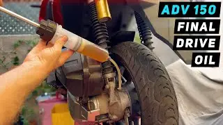 Honda ADV 150 - Transmission / Final Drive Oil Change | Mitch's Scooter Stuff