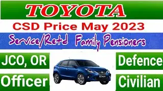 Toyota Price in CSD Canteen May 2023 Latest Updated Price for Defence Personnel
