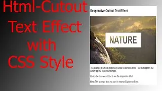 How to Create a Image Cutout Text Effect Only Html and CSS(2021)