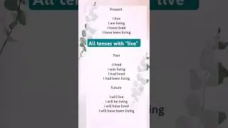 all tenses in english | grammar examples 