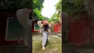 Comedy Kicks 🤸‍♀️: Pajama Girl's KungFu Training Gone Wild 