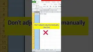 🔥how to Autofit columns in excel⚡ #excel #vba