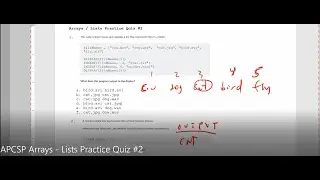 JAVA - Lesson #88 - APCSP Arrays / Lists Practice Quiz #2