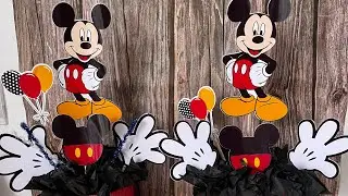 Como hacer un centro de mesa de Mickey Mouse