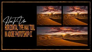 Horizontal Type Mask Tool in Photoshop | How to use Type Mask Tool in Adobe Photoshop cc