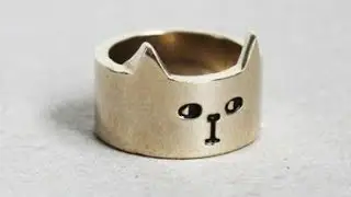 Кольцо Кошечка 🐱 из серебра. 