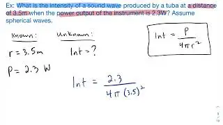 How to Solve a Sound Intensity Problem
