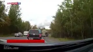 Появилось видео лобового столкновения в Белоострове