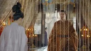 Emperor eagerly visits his favored concubine, but she insists on leaving. Emperor leaves in anger.