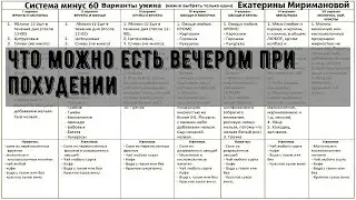 Что можно есть вечером при похудении