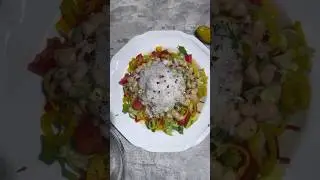 My version of the viral #choppedsalad from #lascala #cookingvideo