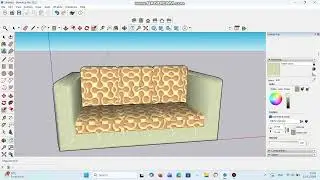 SketchUp Pro 2022 โซฟารับแขกฉบับง่ายๆ