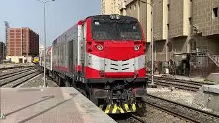 Egyptian Railways New GE Es30ACi Locomotive Train Pull | Amazing and powerful Train Locomotives