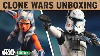 Ahsoka & Captain Rex Star Wars The Clone Wars Kotobukiya Statue Unboxing