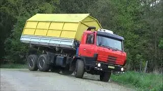 Sklizeň Žita- 3x Claas Axion, John Deere 8530 a 2x Tatra 815 agro