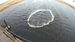 Рыбалка на кастинговую сеть 6м Осень,мост!