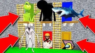 NE CHOISISSEZ PAS LA MAUVAISE PORTE MINECRAFT !! Annabelle SCP-096 SCP-1057 Among Us The Grinch etc.