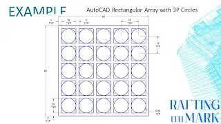 AutoCAD Rectangular Array with 3P Circles