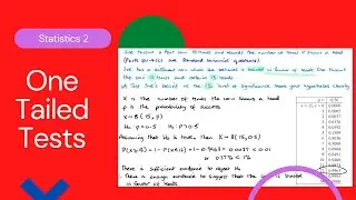 One-tailed tests (Edexcel IAL S2 7.3)