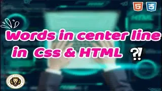 How put text in center line (html&css tricks)