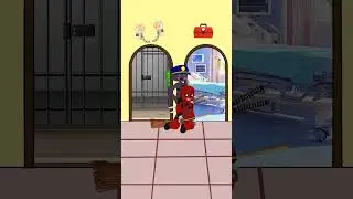 Enderman Police Choose The right items for Steve, Deadpool, Noob, Anxiety #animation