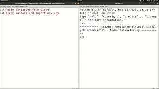 Convert Video to Audio | Audio Extractor from a video | Python Program