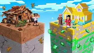 Poor Chunk vs Rich Chunk Battle in Minecraft..
