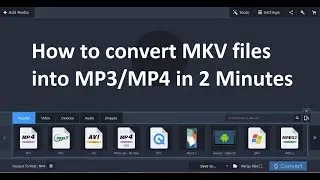 How to convert MKV file into MP3 or MP4 | 2 minutes video