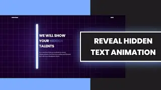 Landing Page Concept | Drag the element to reveal hidden text | Website Design Tutorial. Part 01