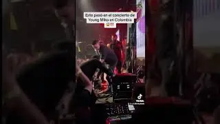 CAOS en el último CONCIERTO @Young Miko COLOMBIA 🤕 #SHORTS