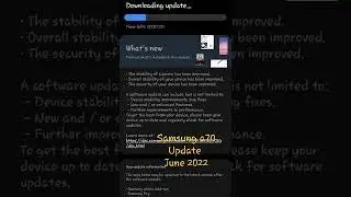 Samsung a70 update June 2022