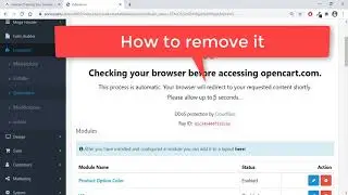 Checking your browser before accessing opencart.com, Remove opencart annoying advertisement banner