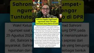 Ahmad Sahroni Ngaku Ngumpet Saat Dengar Tuntutan Aksi Demo di DPR