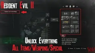 Resident Evil 2 Remake: All Key Items, All Weapons, 999 Ammo & Infinite Ammo, God Mode +TUTORIAL